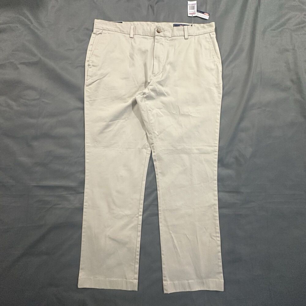 Vineyard Vines Breaker Pants Mens 38x30 Beige Casual Performance Chino Golf